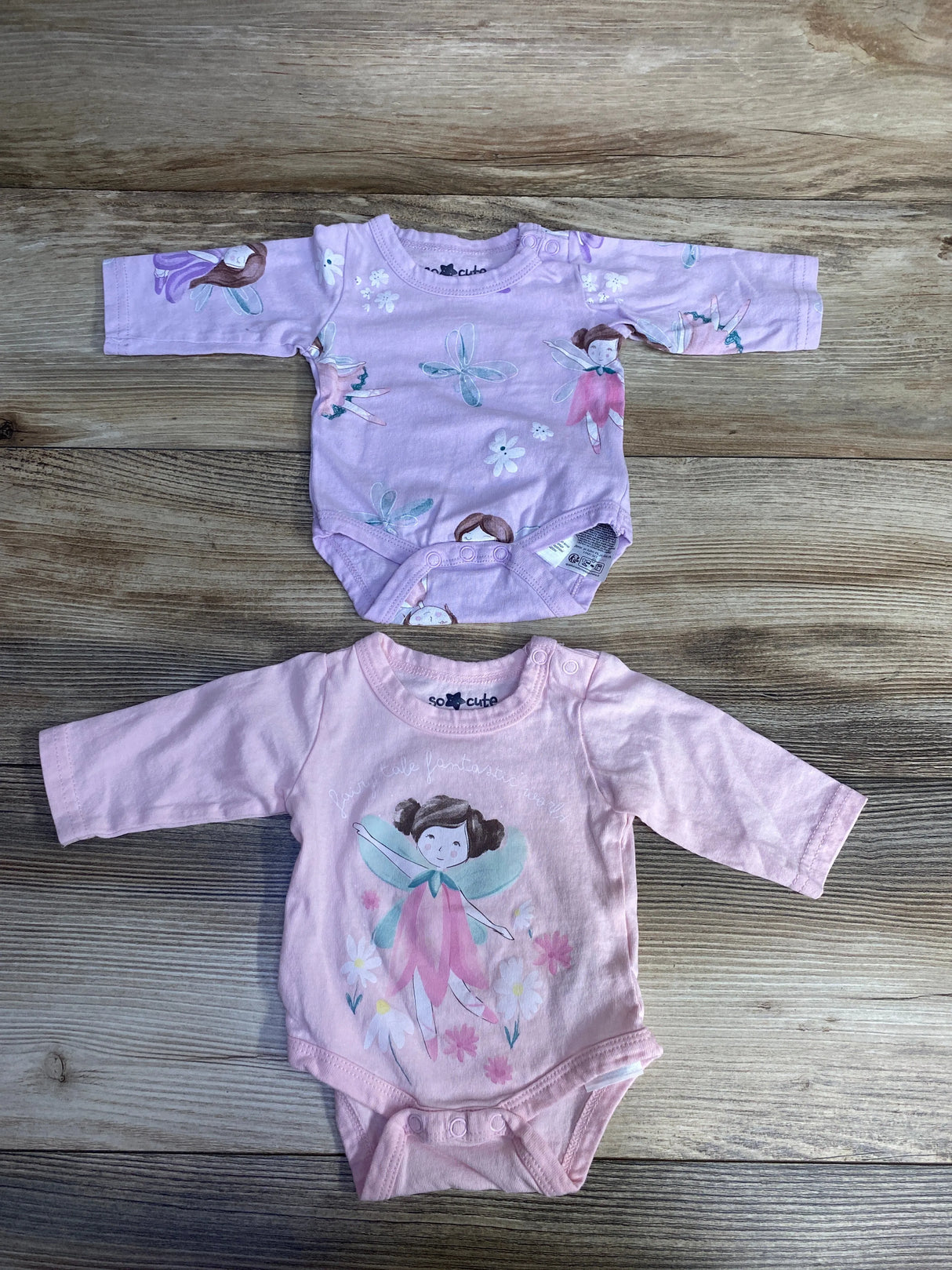 So Cute Bodysuits 2pk Pink sz NB