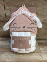 NEW Chick Pea 6pc Hooded Towel & Washcloths Bath Set