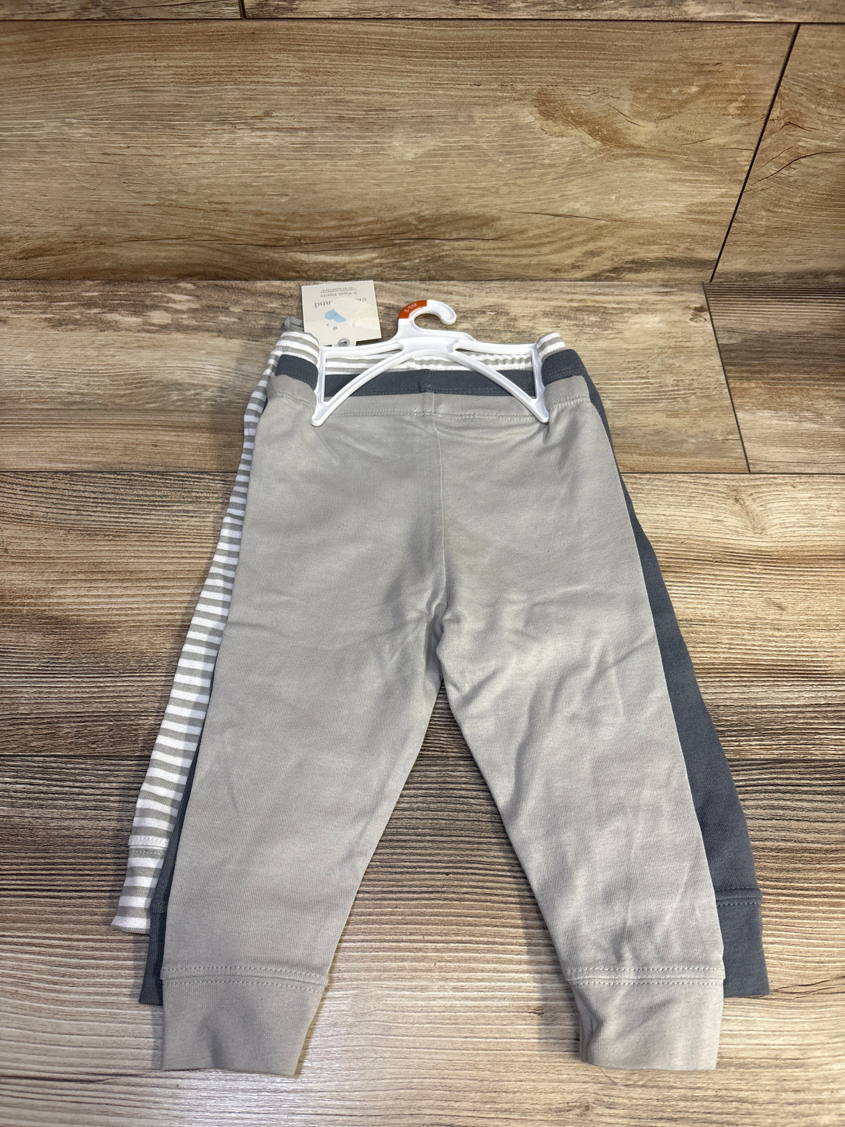 NEW Cloud Island 3pk Pull On Pants Grey sz 6-9m
