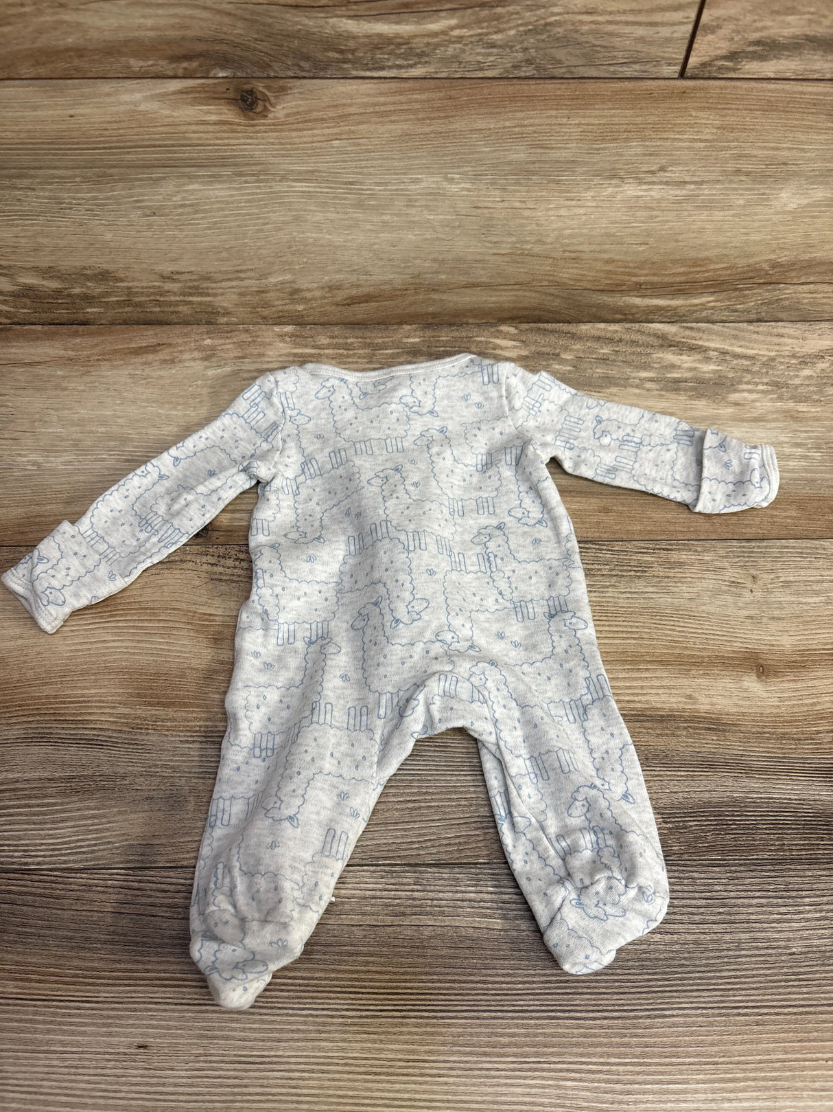 Simple Joys Sheep Print Sleeper Grey sz Newborn