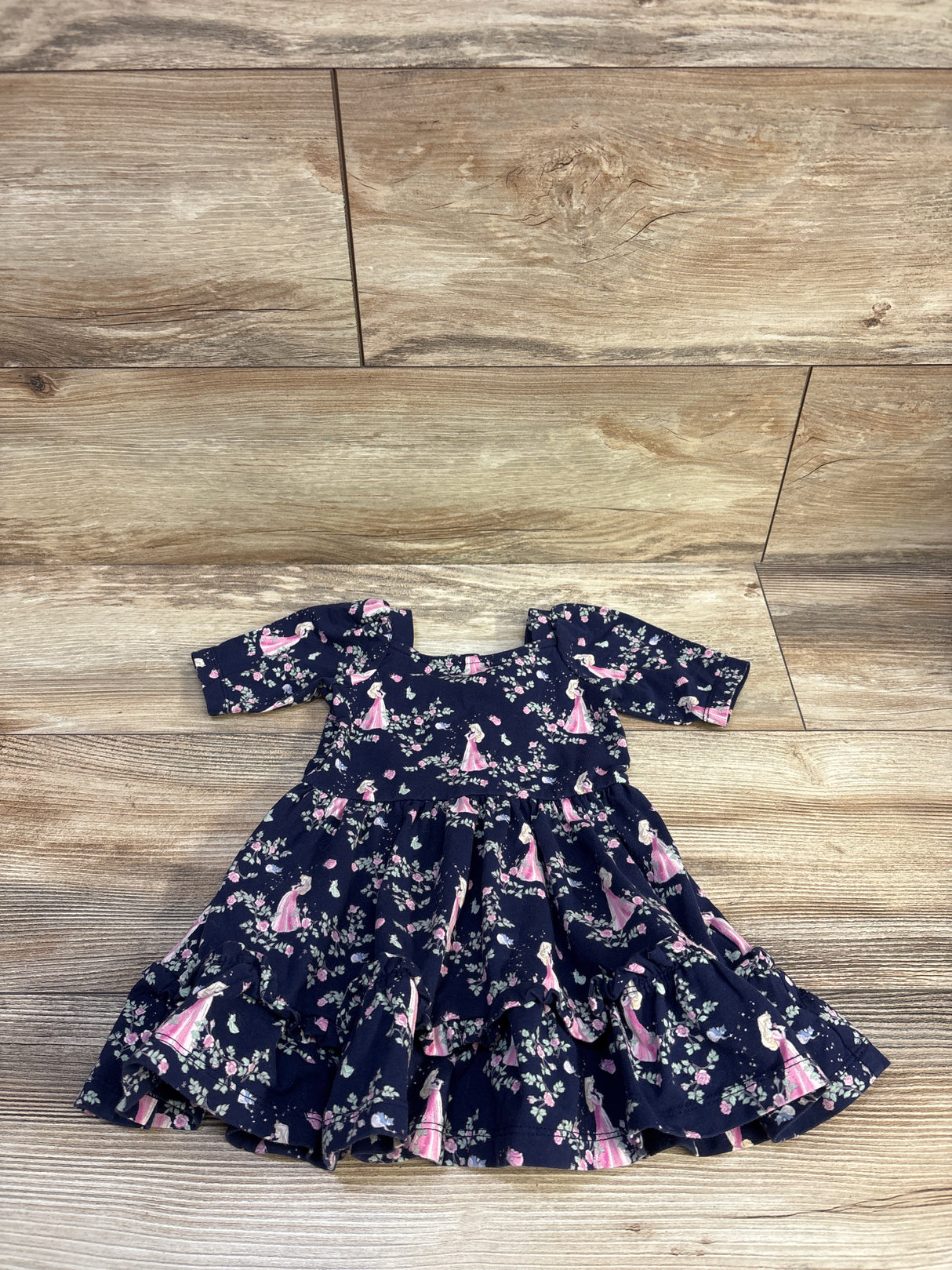 Janie & Jack x Disney Aurora Dress Navy sz 6-12m