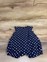 Simple Joys Button-Front Shortie Romper Navy sz 0-3m