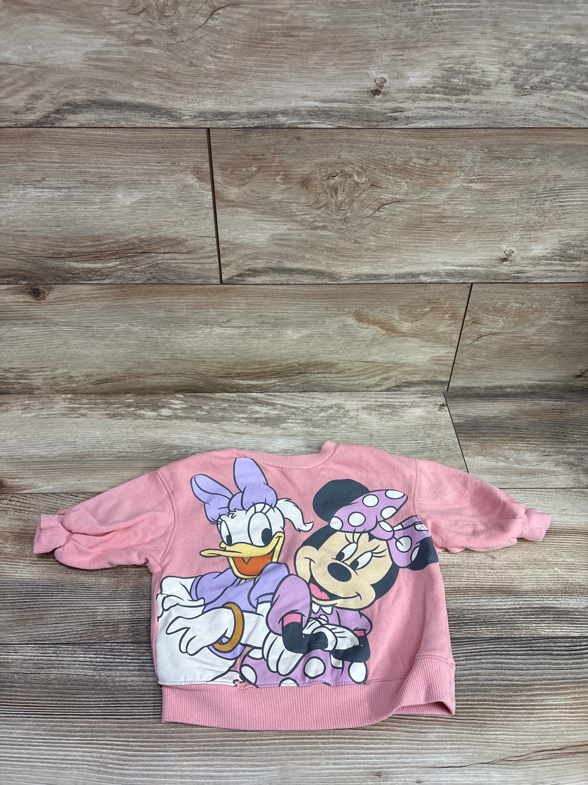 Disney Mickey & Friends Minnie & Daisy Pullover Sweatshirt Pink sz 12m