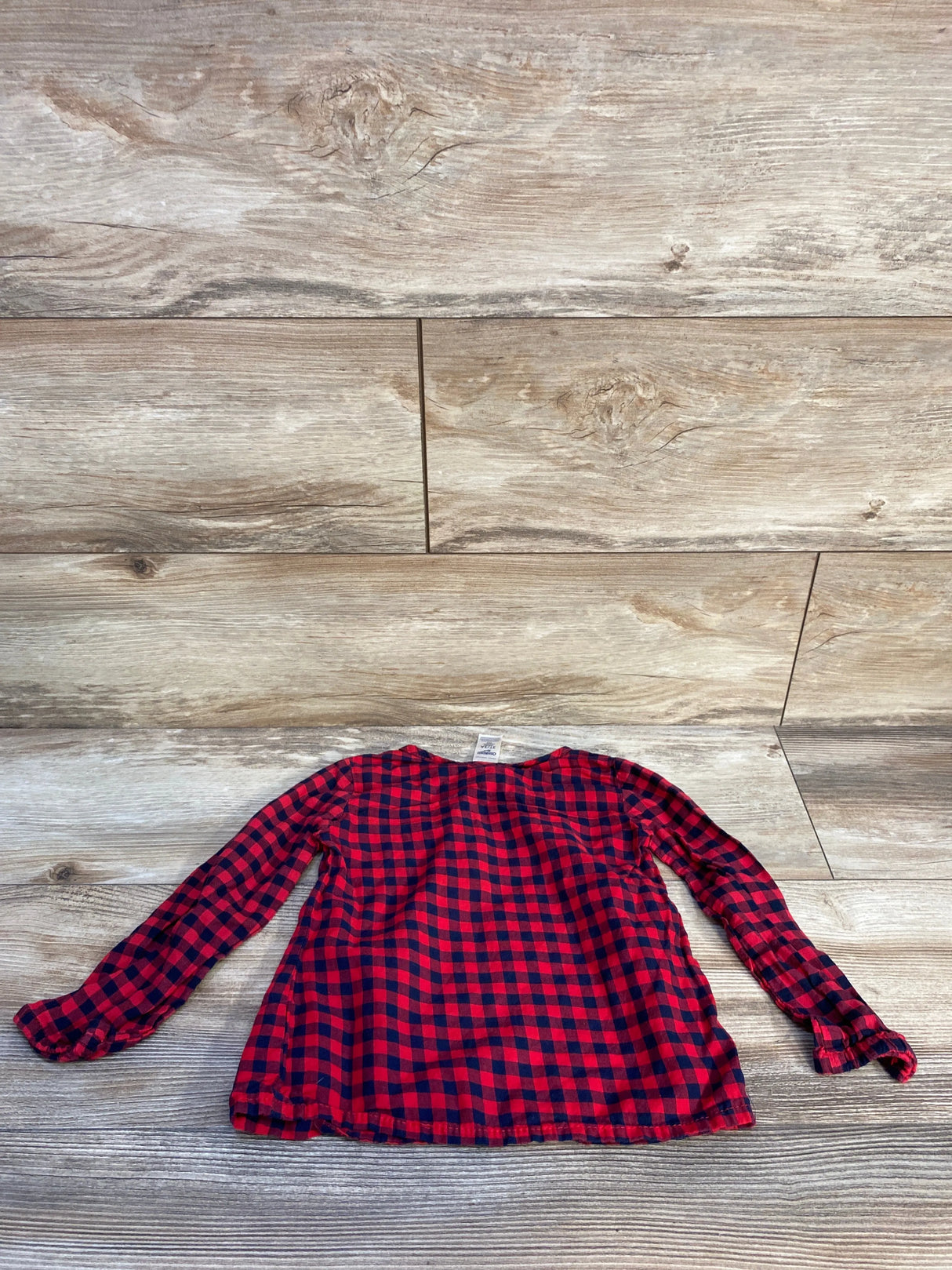 OshKosh Red/Navy Gingham Blouse sz 3T