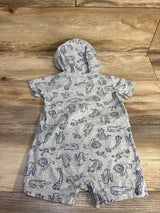 Member's Mark Animal Print Hooded Romper Grey sz 24m - Me n Mommy To Be