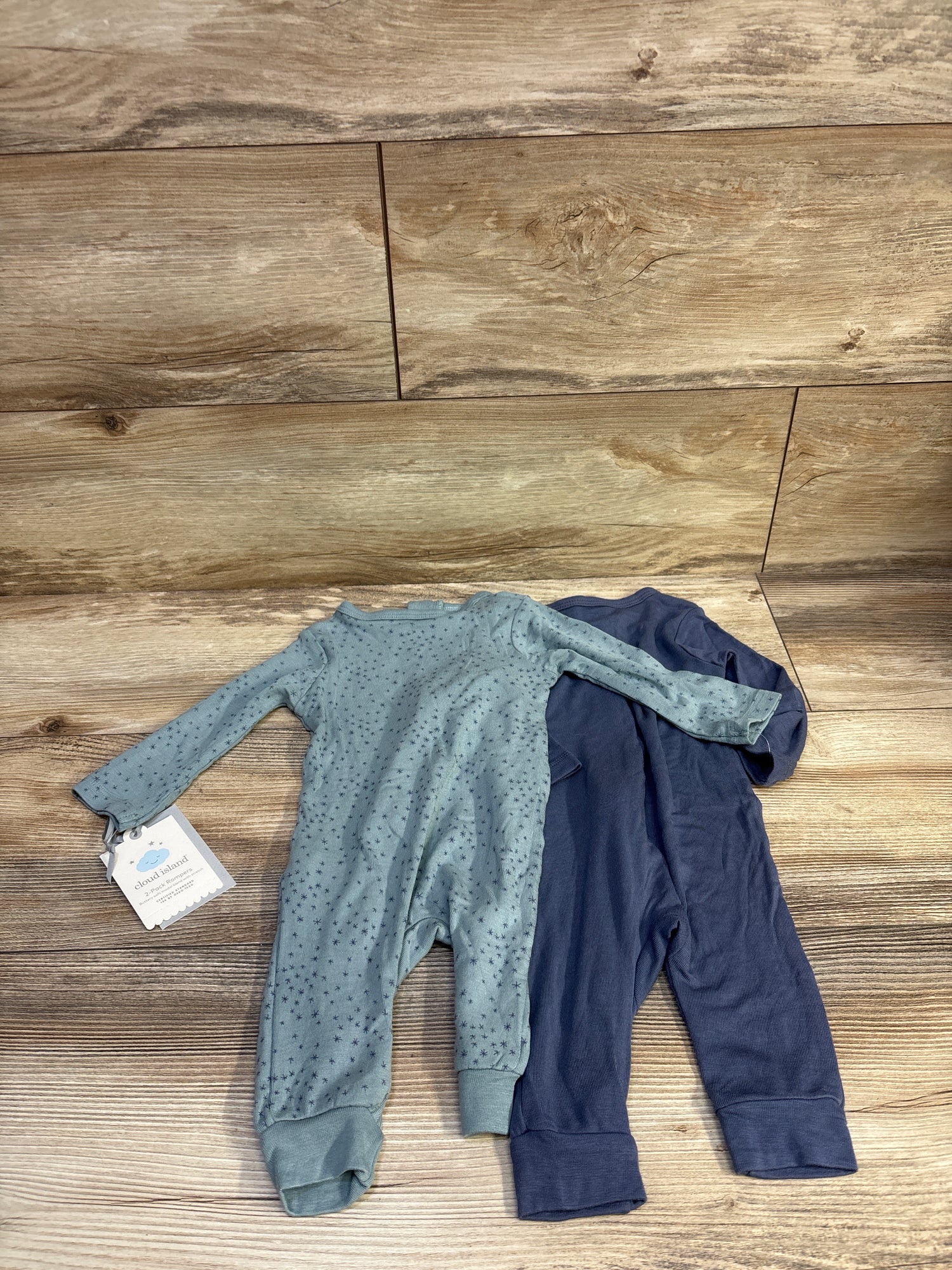 NEW Cloud Island 2pk So Very Soft Modal Sleepers Blue sz 3-6m
