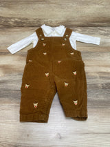 Starting Out 2pc Reindeer Overall Set White/Brown sz 3m - Me n Mommy To Be