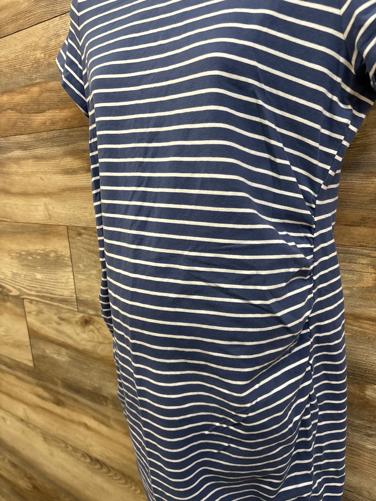 Sonoma Maternity Striped Dress Blue sz Large