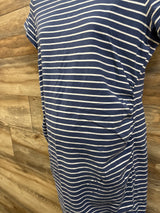 Sonoma Maternity Striped Dress Blue sz Large