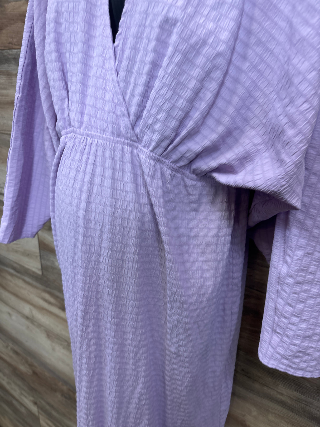 Asos Design Maternity Seersucker Batwing Maxi Dress Lilac sz Medium