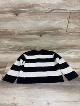 Zara Striped Knit Button-Up Sweater Black sz 3-4T
