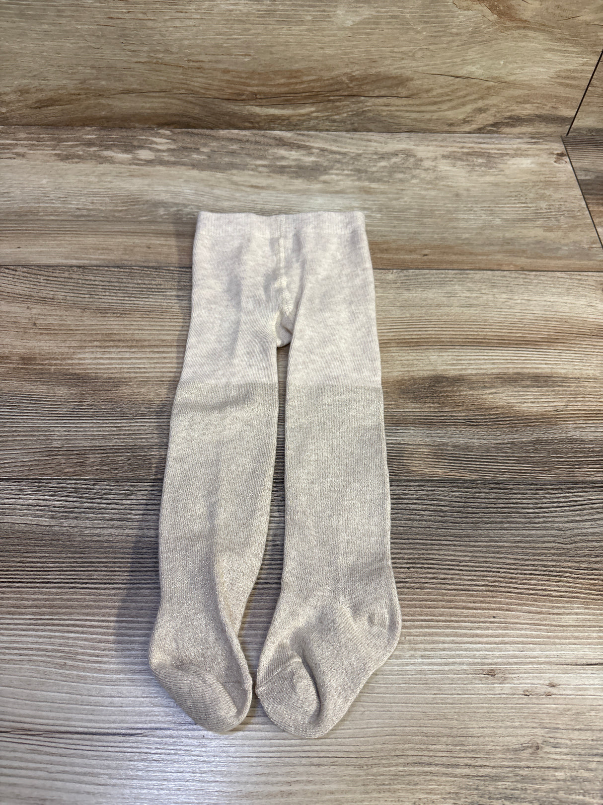 Metallic Footed Tights Ivory sz 0-6m