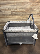 NEW Pamo Babe Portable Playard w/ Mat & Toy Bar, Grey