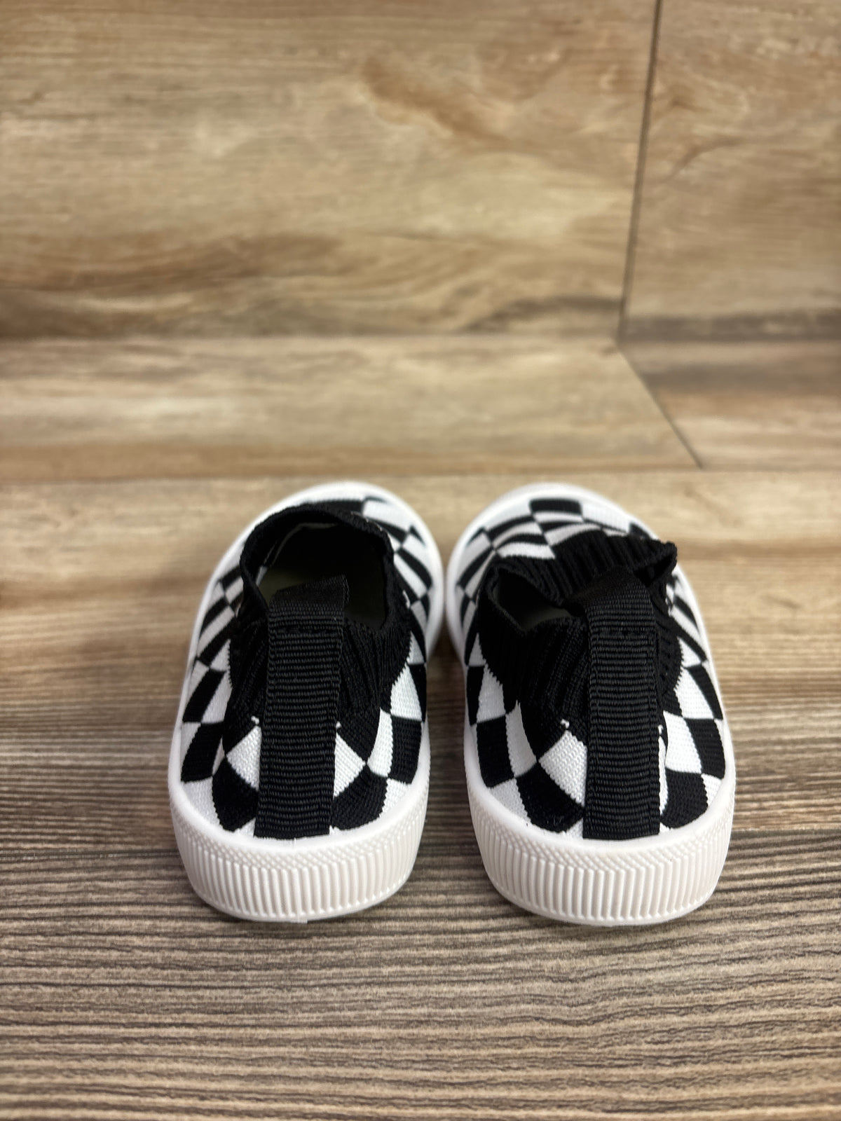 Bacsac Checkered Slip On Sock Shoes White sz 5c