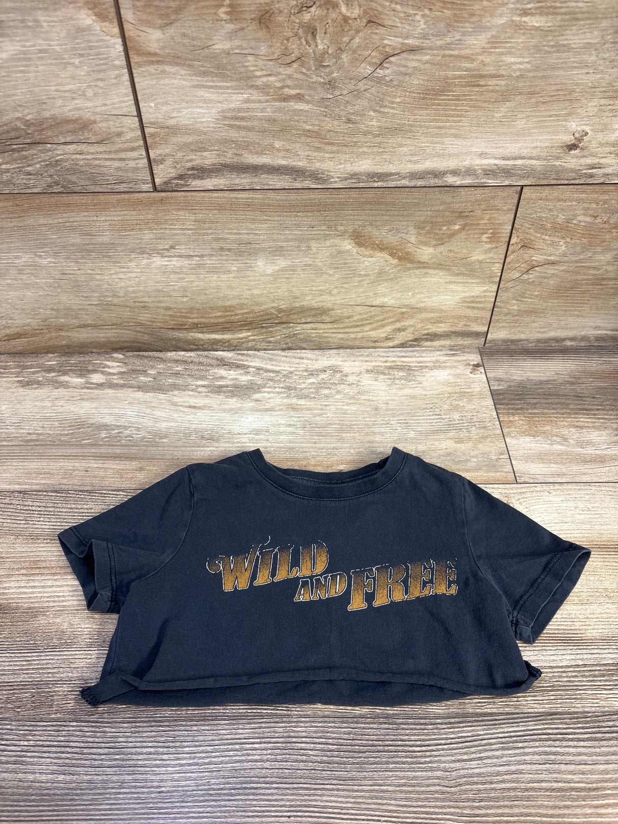 Cotton On Kids Wild & Free USA Cropped Shirt Grey sz 3T