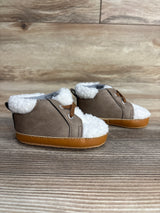 Cat & Jack Sherpa High-Top Crib Shoes Brown sz 3-4c