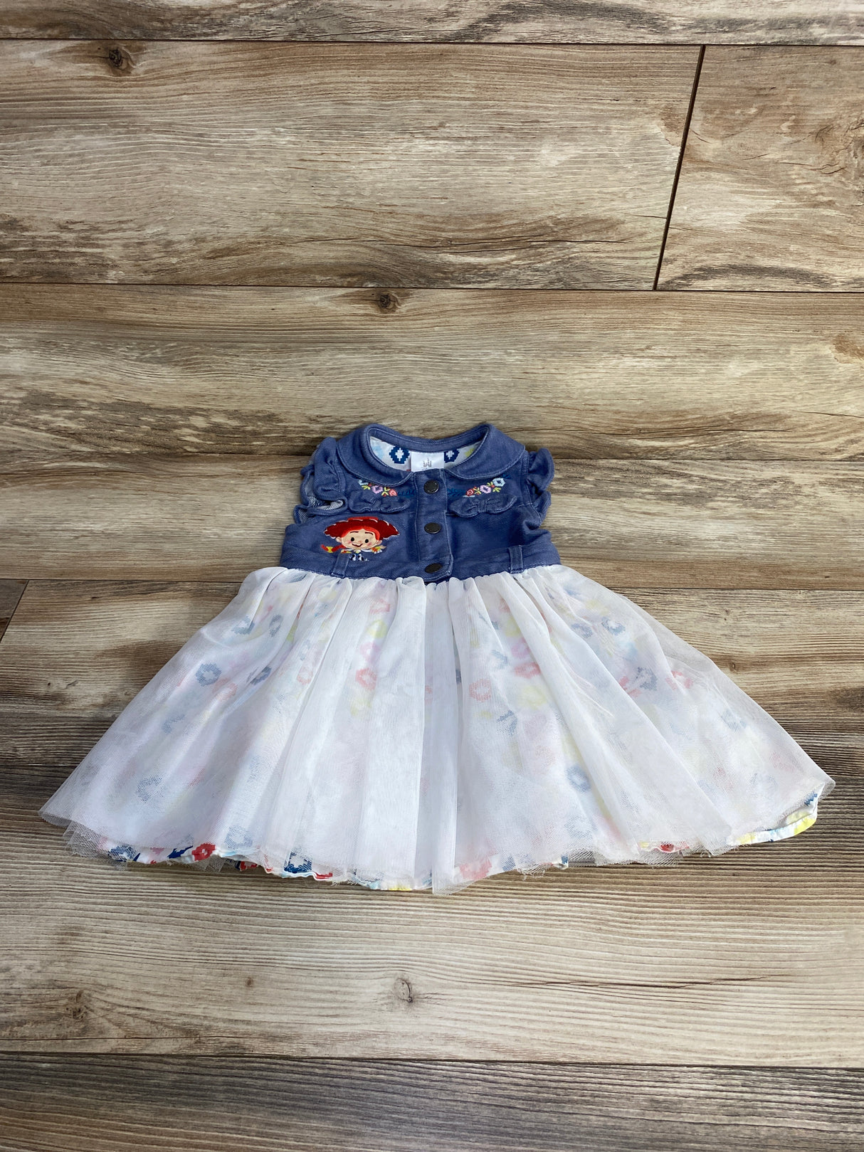 Disney Store Jessie Dress Blue/White sz 18-24m