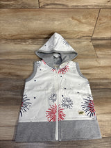 NEW Monica + Andy Sleeveless Zip-Up Hoodie in Little Sparkler White sz 2T