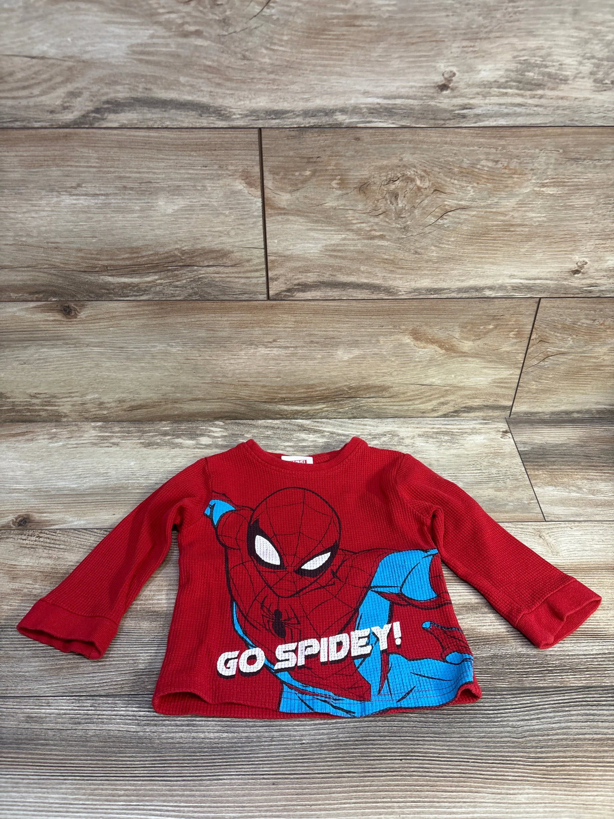 Marvel Waffle Knit Spider-Man Shirt Red sz 2T