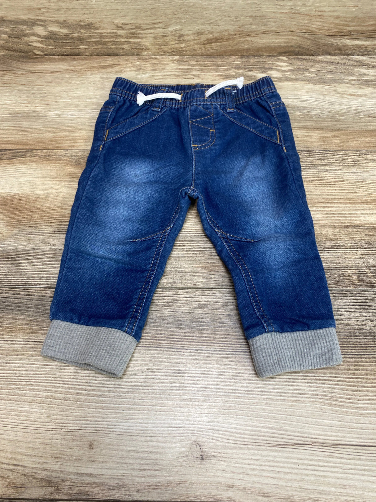 Cat & Jack Drawstring Jogger Jeans Blue sz 12m