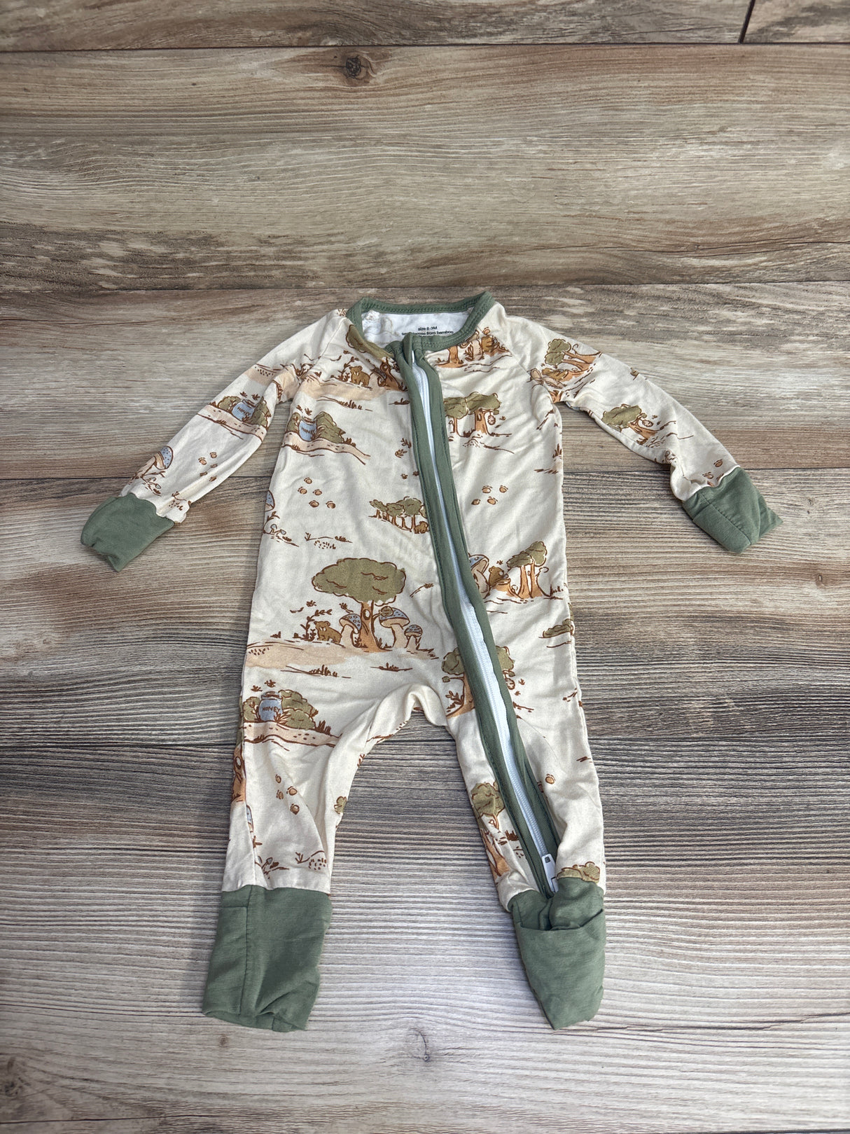 Bamboo Mushroom Forest Sleeper Beige sz 0-3m