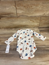 NEW Carter's Sports Long Sleeve Bodysuit White sz 9m
