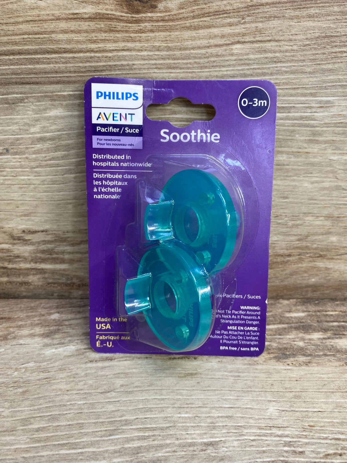 NEW Philips Avent 2pk Soothie Pacifiers Green sz 0-3m