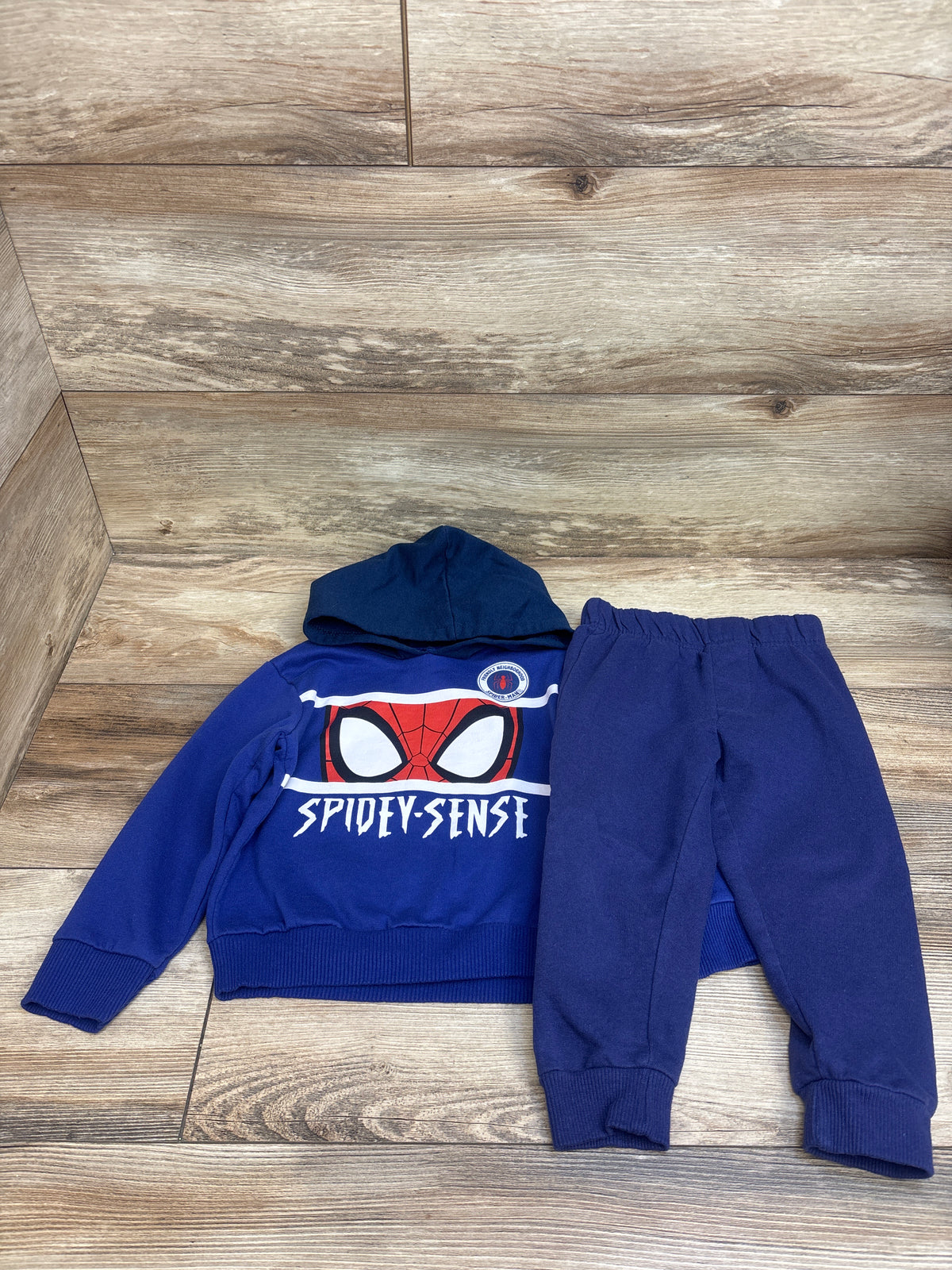 Marvel Spider-Man 2pc Pullover Hoodie & Joggers Set Blue sz 3T