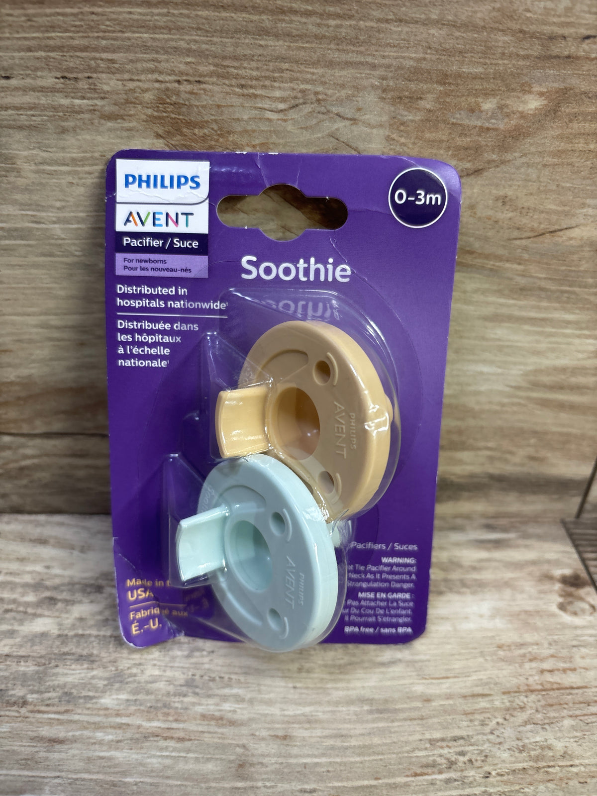 NEW Philips Avent 2pk Soothie Pacifier Orange/Blue 0-3m