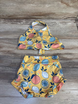 Arc & Co 2pc Halter Tie Top & Bloomer Shorts Set Yellow sz 18-24m
