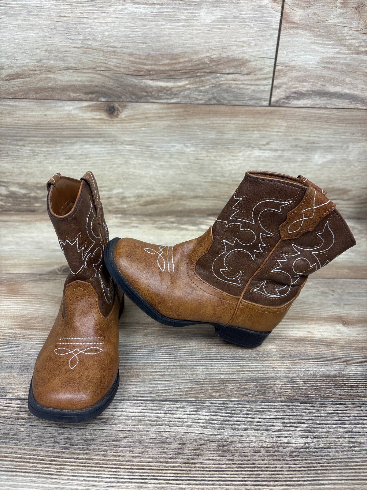Wonder Nation Western Cowgirl Boots Brown sz 10c