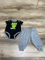 Nike 2pc Just Do It. Bodysuit & Pants Black sz 3m