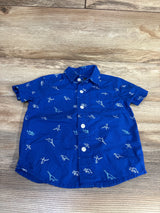 Children's Place Dino Button Up Shirt Blue sz 12-18m - Me n Mommy To Be