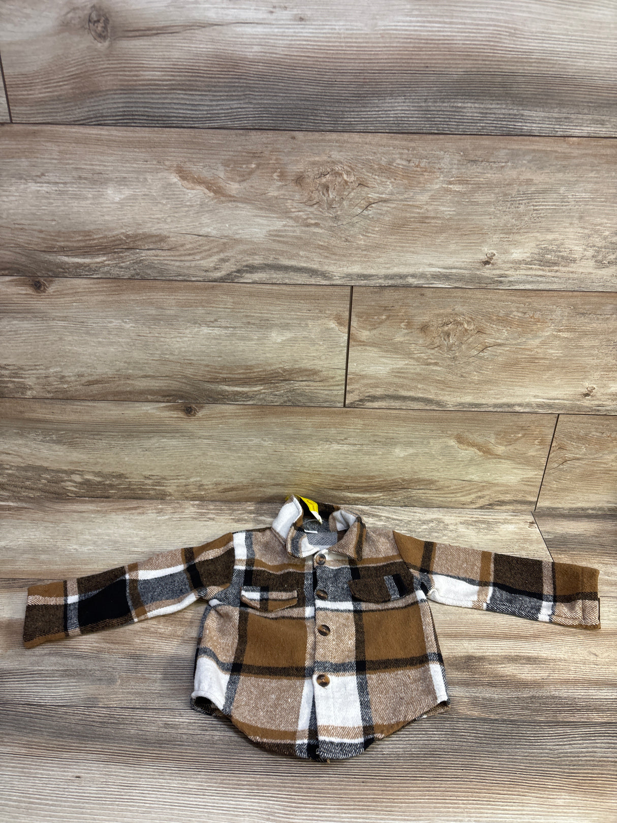 NEW Shien Plaid Shacket Brown sz 18-24m