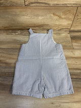 NEW Janie & Jack Striped Seersucker Shortalls Blue sz 12-18m