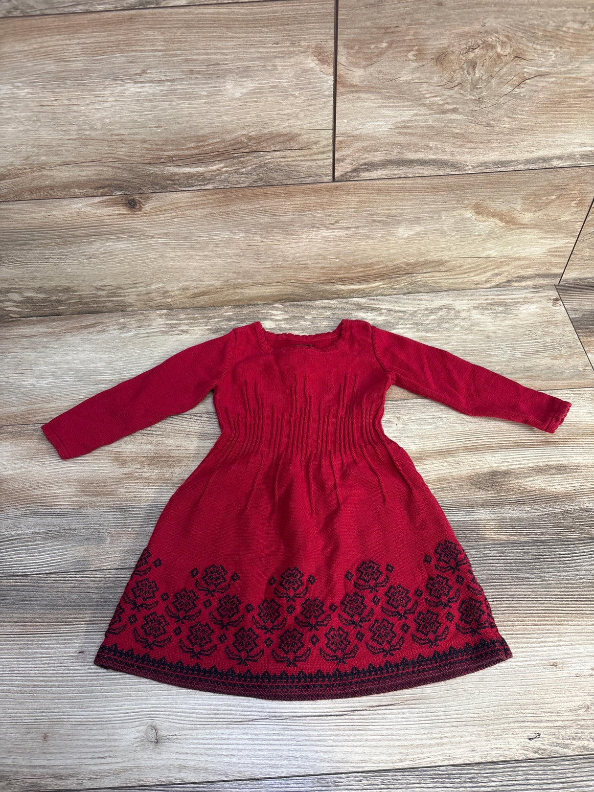 Tea Long Sleeve Sweater Dress Red sz 18-24m