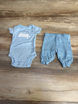 Just One You 2pc What's Hoppin? Bodysuit & Pants Blue sz Newborn