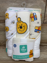 NEW Disney Baby Winnie The Pooh 6pc Bath Towel Set