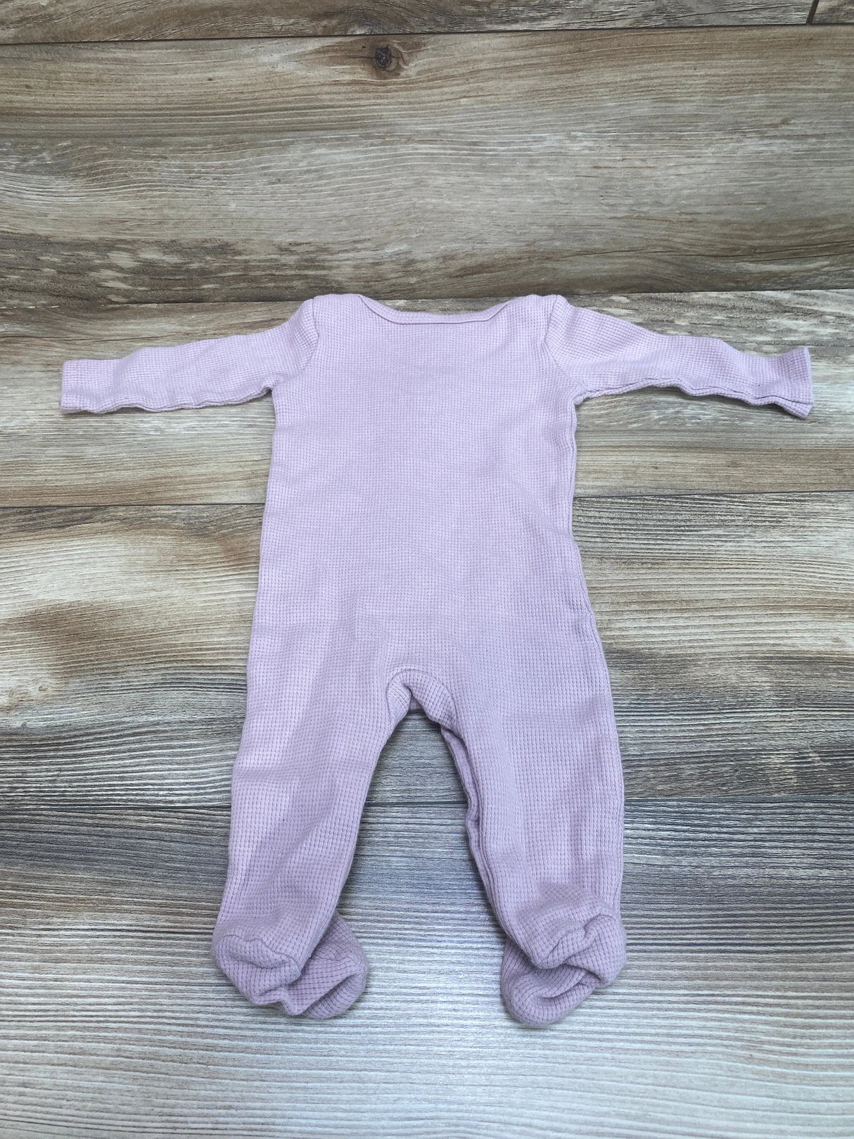 Rabbit Moon Organics Ruffle Thermal Footie Purple sz 3-6m