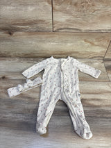 Rabbit + Bear Organic 2pc Ribbed Sleeper & Headband Beige sz 0-3m