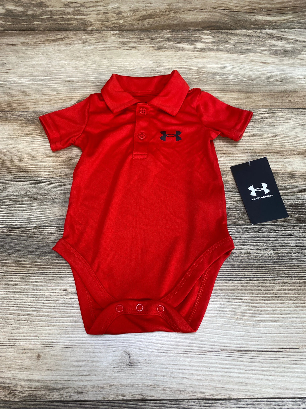 NEW Under Armour Polo Bodysuit Red sz 0-3m