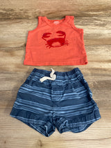 Just One You 2pc Crab Tank Top & Shorts Red sz 6m