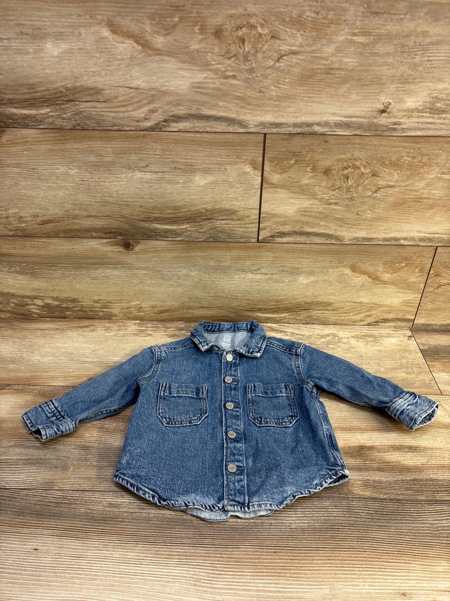 Baby Gap Denim Button Up Jacket Blue sz 18-24m