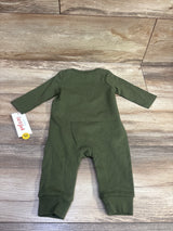 NEW Cat & Jack Hello Fall Coverall Green sz 0-3m