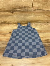 Old Navy Checkered Denim Button-Front Dress Blue sz 2T