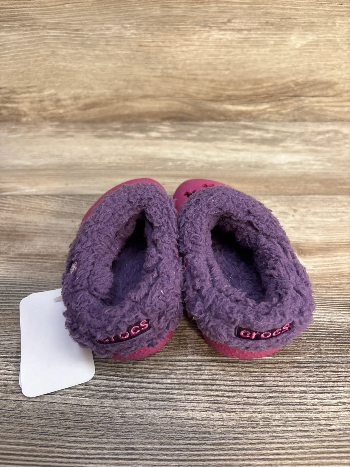 NEW Disney Crocs Classic Lined Clogs 'Mickey Mammoth', Pink sz 8/9c