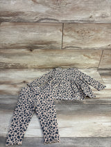 Cat & Jack 2pc Leopard Print Ribbed Shirt & Pants Set Tan sz 12m