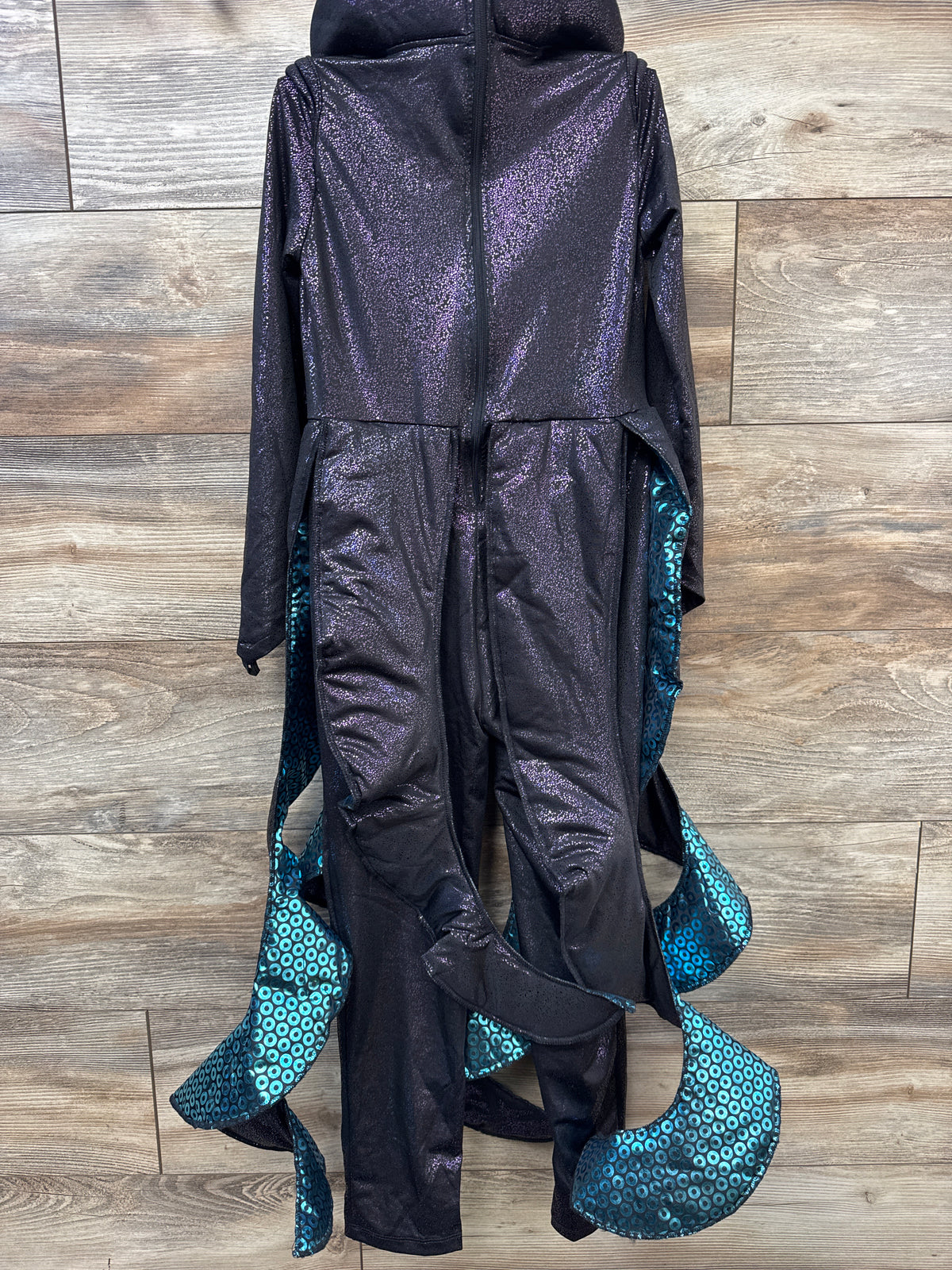 Spirit Halloween The Little Mermaid Ursula Jumpsuit Costume Black sz 8-10T