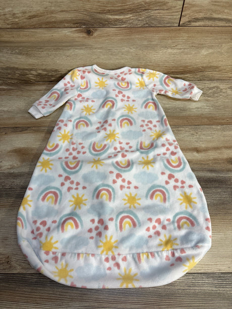 Just One You Rainbow Fleece Sleep Sack White sz 3-6m - Me n Mommy To Be