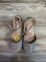 Lucita Rhinestone Ankle-Strap Wedge Heels sz 9c